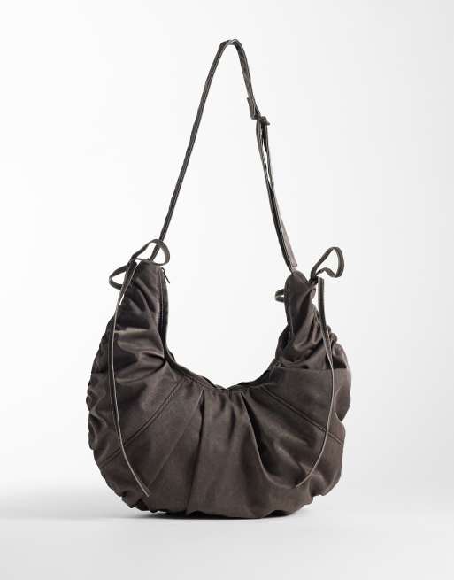 Weekday Leyla crossbody bag in dark brown, 4 of 4
