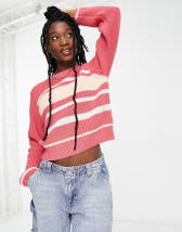 Weekday Ada lightweight knit jumper in pink | ASOS