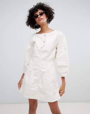bell sleeve cotton dress