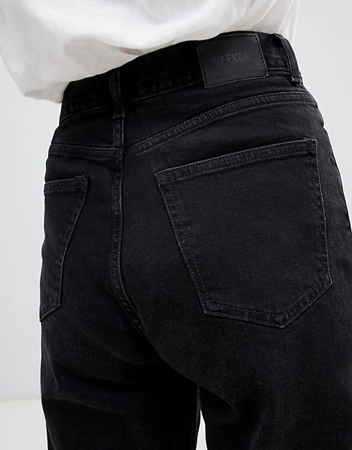  Weekday Line Vintage look straight leg jean with organic cotton in black 