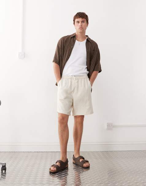Weekday linen shorts in beige - view 1
