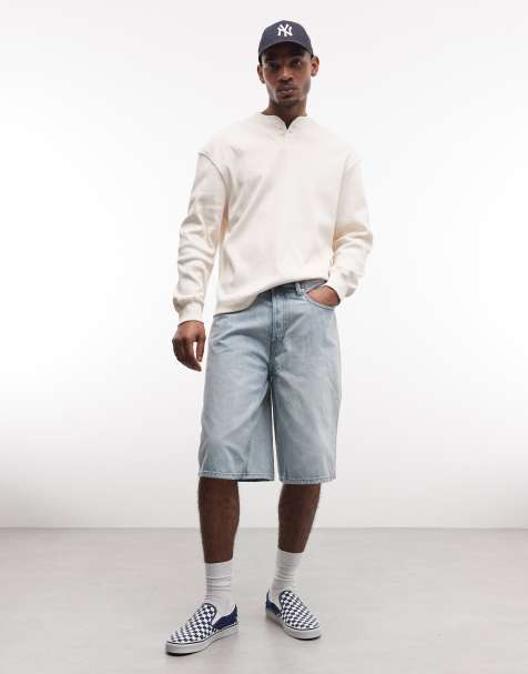 Weekday – Ljusblå, långa shorts i denim - view 1