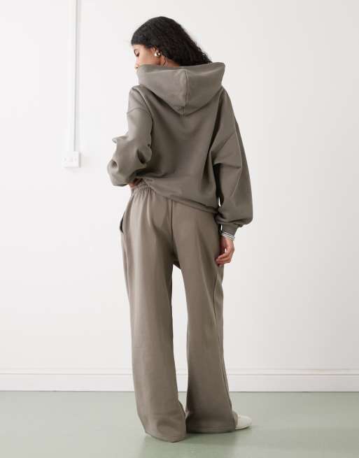 Weekday – Locker geschnittene Jogginghose in Mittelgrau, Kombiteil, 4 von 5