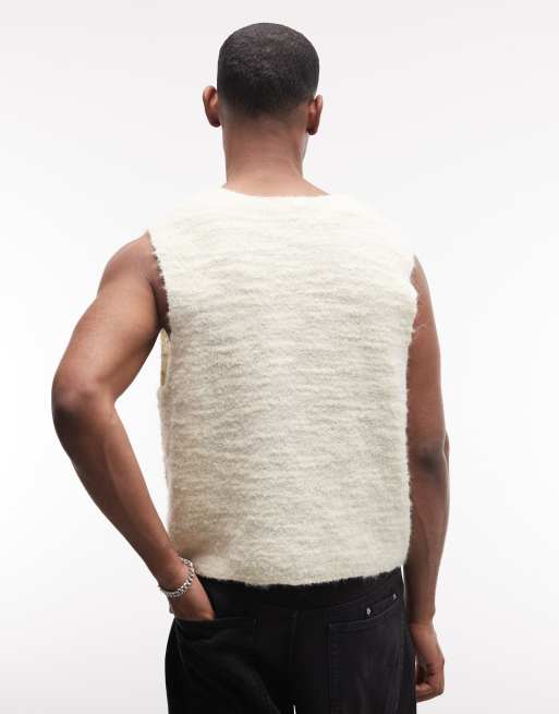 Weekday – Locker geschnittenes, sommerliches Strick-Trägertop in Hellbeige, 5 von 5