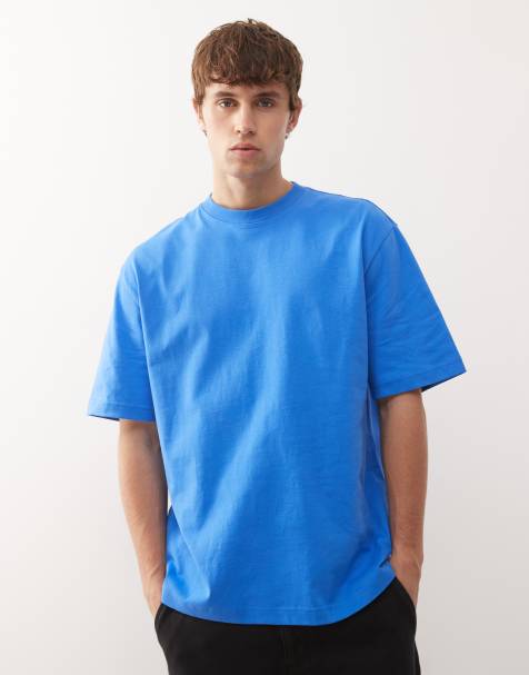 Weekday – Locker geschnittenes T-Shirt in Himmelblau - view 1
