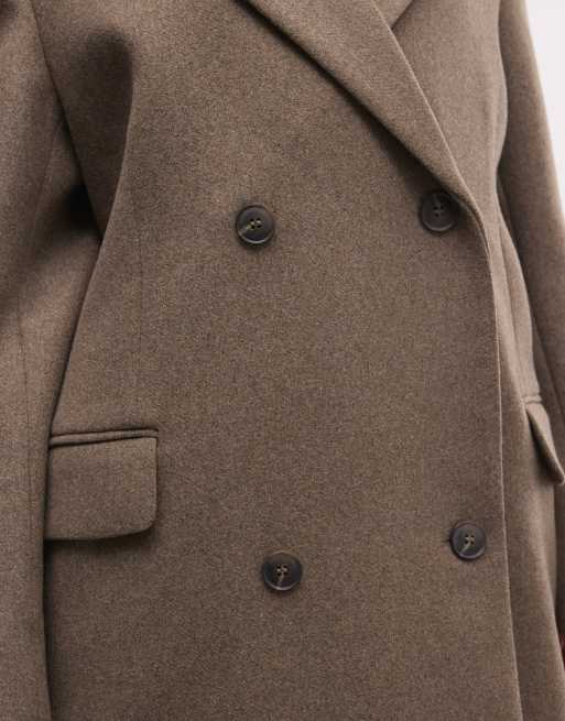 Weekday Logan kappa i ullmix, oversize, i mole melange-twill, 4 av 4