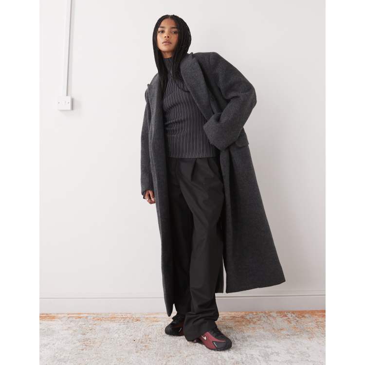 Grijze SELECTED HOMME Mantel SLHREUBEN WOOL COAT B NOOS