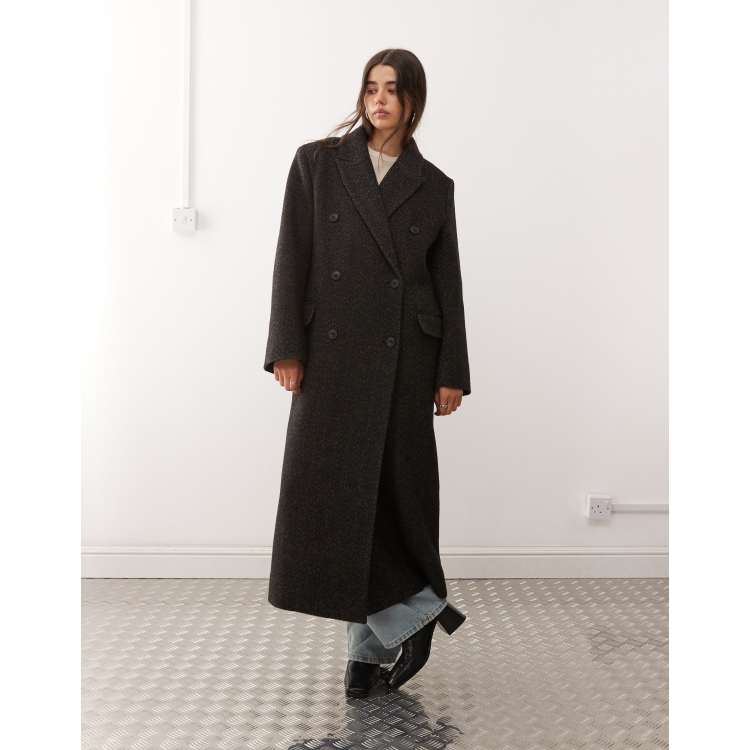 HideandSeek melton wool coat 黒 M HideandSeek melton wool coat 黒