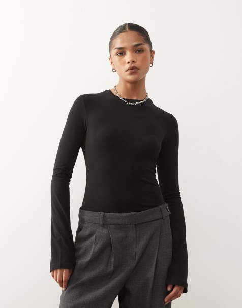 Weekday long sleeve top in black - view 1