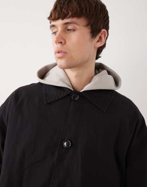 Weekday longline car coat in black, 4 of 5