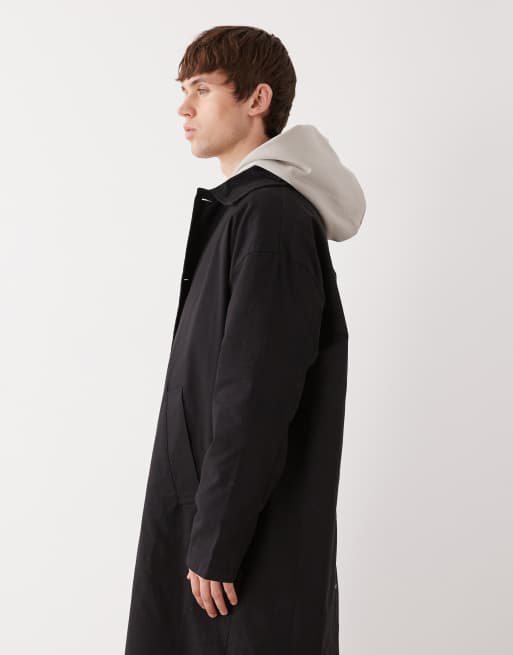 Weekday longline car coat in black, 5 of 5