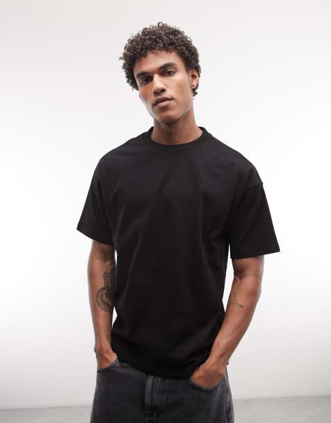 Weekday loose boxy fit t-shirt in black
