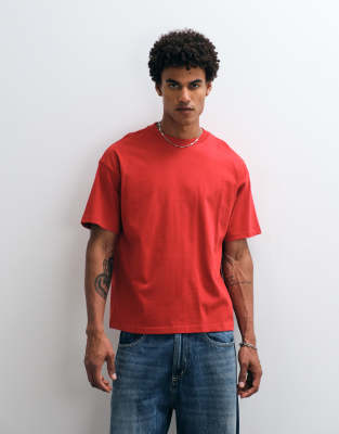 Weekday Loose Boxy Fit T-shirt In Red