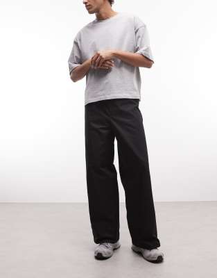 Weekday Loose Fit Chino Pants In Black