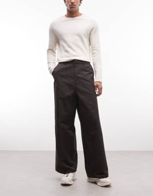 Weekday Loose Fit Chino Pants In Gray