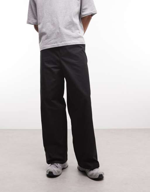 Weekday loose fit chino trousers in black, 3 of 5