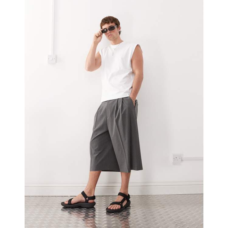 CLUBHAUS Short Trousers Gray Stripe Lサイズ CLUBHAUS Short