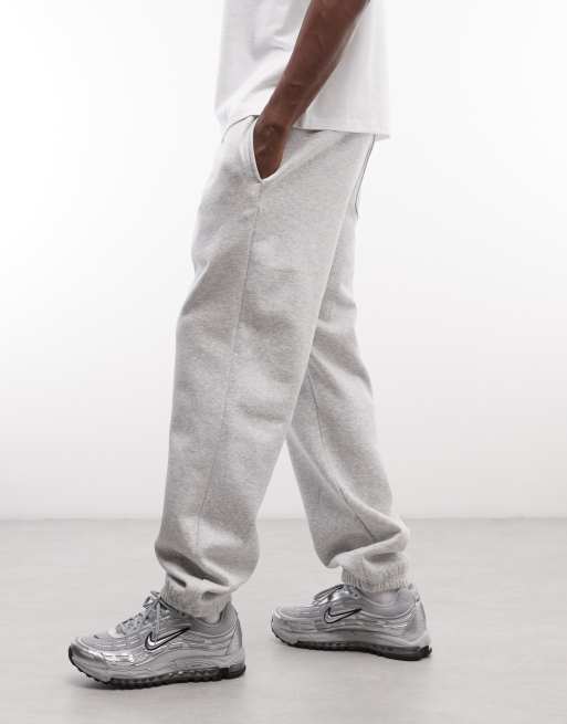 Weekday loose fit straight leg joggers in grey melange, 2 of 5