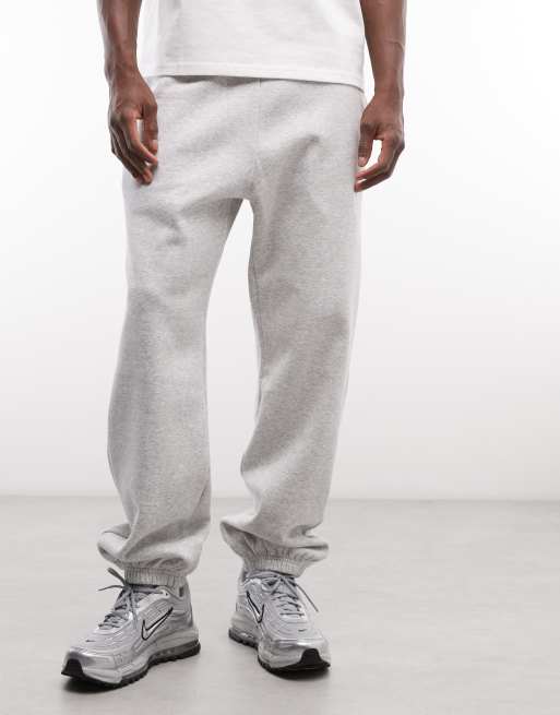 Weekday loose fit straight leg joggers in grey melange, 3 of 5