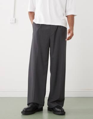Weekday Loose Fit Tailored Pants In Gray