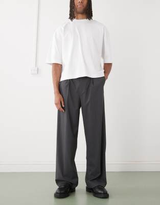 Weekday Loose Fit Tailored Pants In Gray