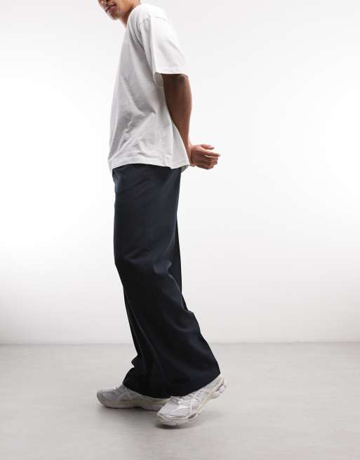 Weekday loose fit tailored trousers in navy, 3 of 5
