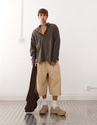 Weekday Loose Shirt In Brown