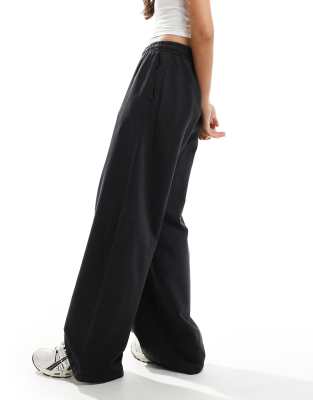 Weekday Weekday loose wide fit joggers in off-black