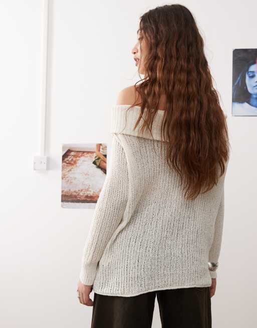 Selling Off White Lightweight Knit Sweater