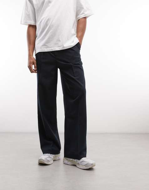 Weekday - Losvallende elegante broek in marineblauw - view 1