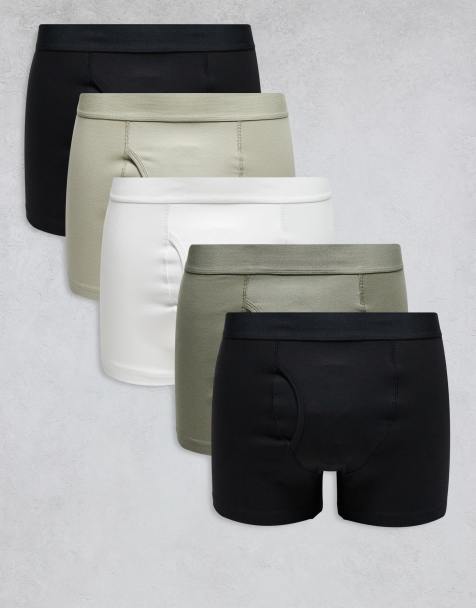 Weekday - Lot de 5 boxers - Noir, bleu marine, kaki et blanc - view 1