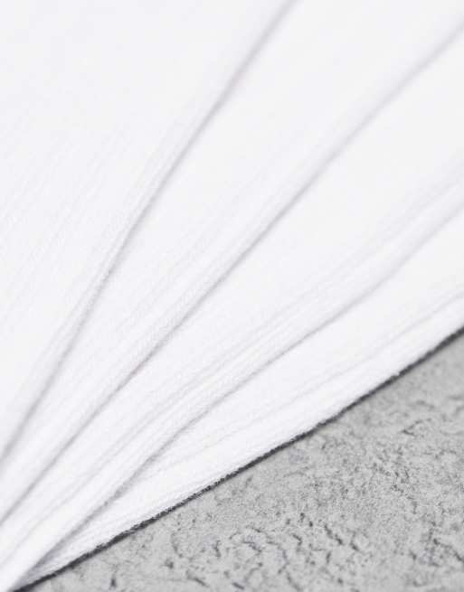 Weekday - Lot de 5 paires de chaussettes côtelées - Blanc , 4 de 4