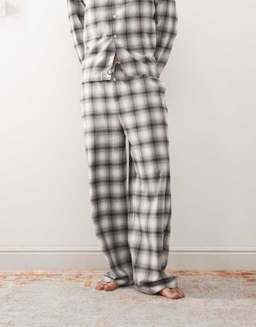 Weekday lounge flannel pants in black & white check (Part of a set), 2 of 4