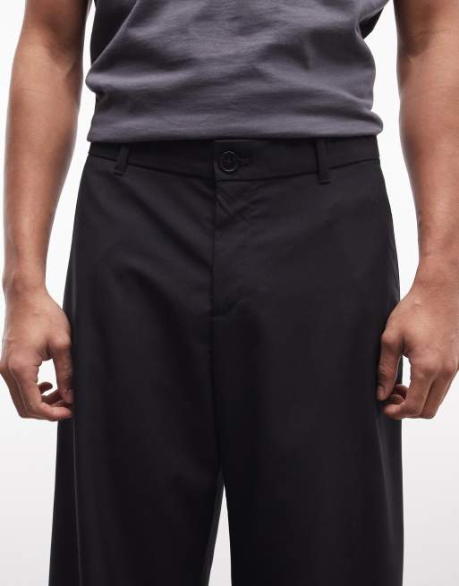Weekday low waisted baggy suit pants in black, 5 of 5