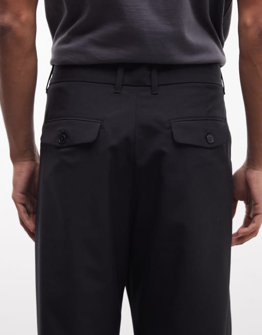 Weekday low waisted baggy suiting pants in black, 4 of 5