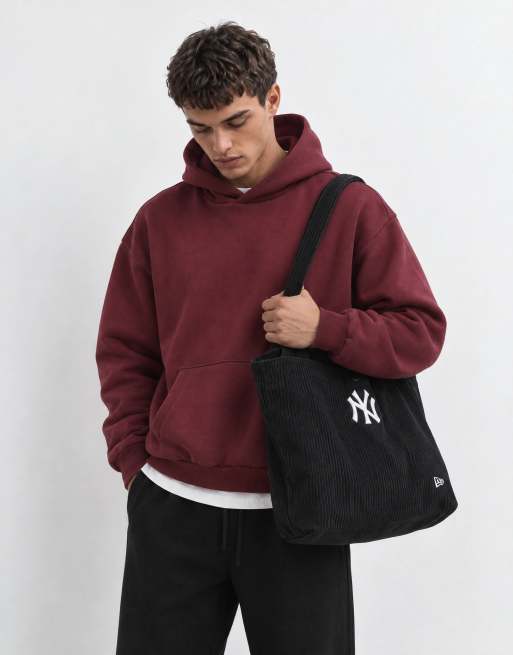 Weekday løstsiddende oversized hættetrøje i bordeaux, 6 af 10
