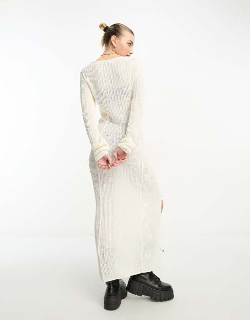 Long knitted maxi store dress