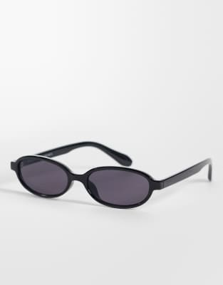 Lunettes de soleil ovales - Noir