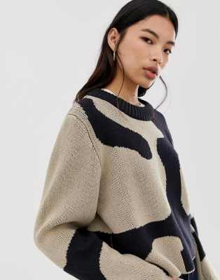 weekday flame jacquard sweater asos