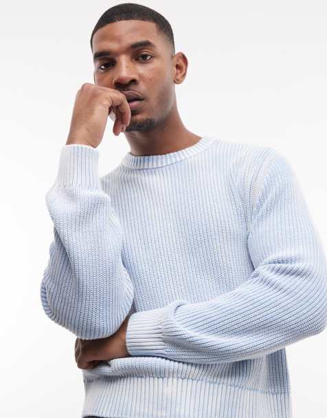 Weekday - Maglione a coste azzurro slavato - view 1