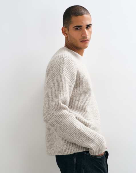 Weekday maglione a maglia grossa in filato ritorto bicolore beige chiaro - view 1
