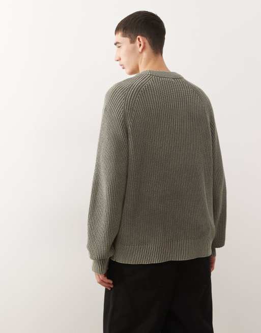 Weekday - Maglione grigio slavato vestibilità comoda, 3 di 5