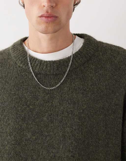 Weekday - Maglione in misto lana verde scuro mélange, 5 di 5
