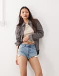 [Weekday] Weekday Maia micro denim shorts in blue wash W27 Seventeen Blue