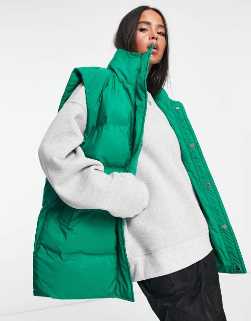 Weekday – Makali – Grön pufferväst i oversize