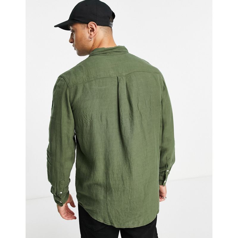 Uomo Camicie tinta unita Weekday - Malcon - Camicia strutturata verde