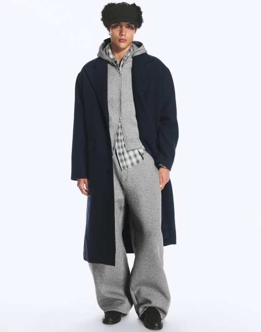 Weekday manteau en laine mélangée bleu marine chiné, 3 de 5