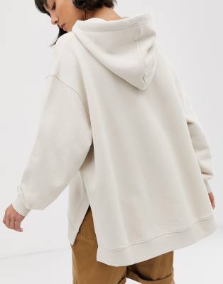 Weekday Marcie hoodie in beige ASOS