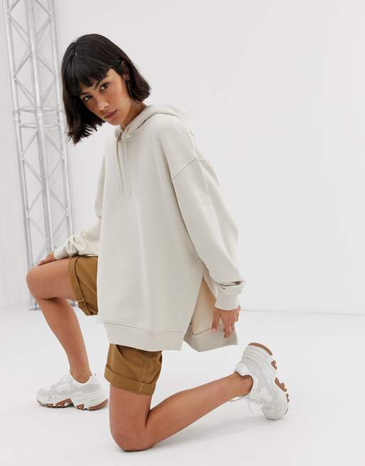 Weekday – Marcie – Kapuzenpullover in Beige