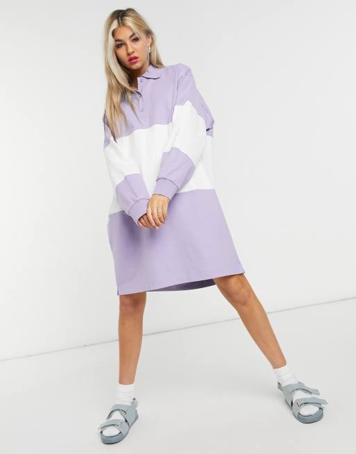 Weekday – Margaret – Mini-Polokleid in Lila